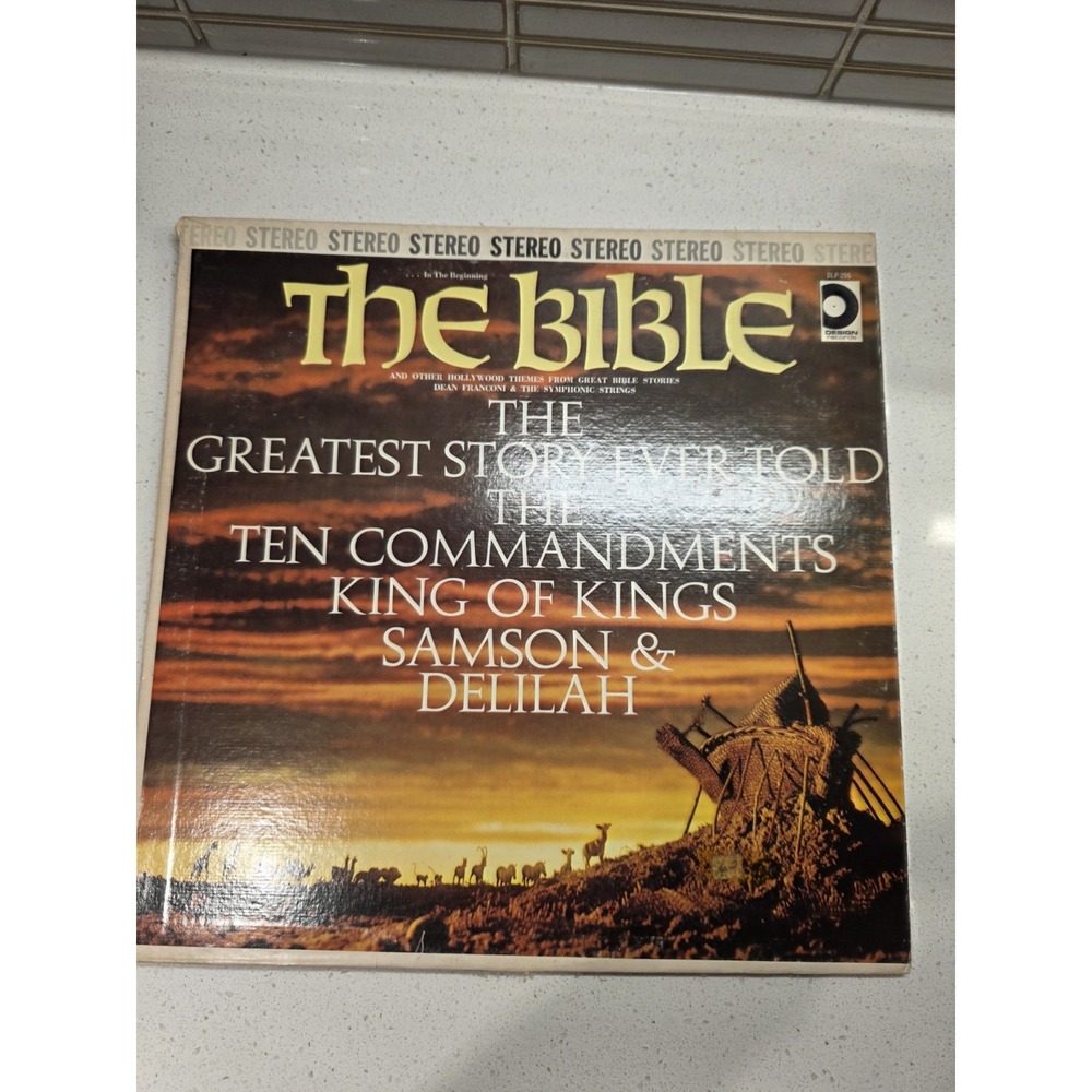 Design Records The Bible Vinyl LP DLZ 3337 Hollywood Themes Dean Franconi